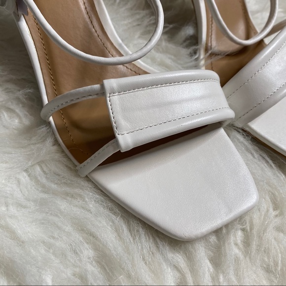 Lulus Norah Square Toe High Heel Sandals White - Picture 4 of 16
